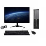 HP Compaq Elite 8300 SFF All-in-One Desktop Computer Set | Intel i5-3rd Gen | 19" HD LCD Monitor | Wired KB & Mouse | Speakers | Wi-Fi | Win 10 Pro | Refurbished