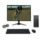HP Compaq 6300 Micro Tower All-in-One Desktop Computer Set | Intel i3-3rd Gen | 22" HD LCD Monitor | Wired KB & Mouse | Speakers | Wi-Fi | Win 10 Pro | Refurbished
