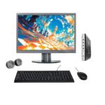 HP T630 All in One Desktop Computer Set | AMD GX 420GI | 22" HD LCD Monitor| Wired KB & Mouse | Speakers | WiFi | Windows 10 Pro | Refurbished